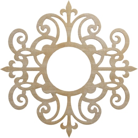 Ekena Millwork Dijon Wood Fretwork Pierced Ceiling Medallion, Birch, 28"OD x 9 1/8"ID x 1/4"T CMWP28X28X0250DIBI